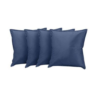 Kit 4 Almofadas Decorativas Bali Veludo Azul  - Azul 