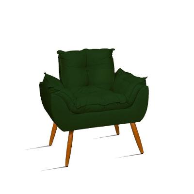 Cadeira Para Recepção Clientes Poltrona Sala – Jl Decor Cor:verde