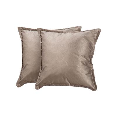 Kit 2 Almofadas Decorativas Bali Suede Pena Bege Escuro - Bege