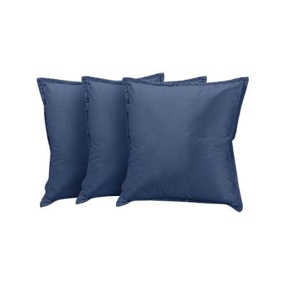 Kit 3 Almofadas Decorativas Bali Veludo Azul  - Azul 