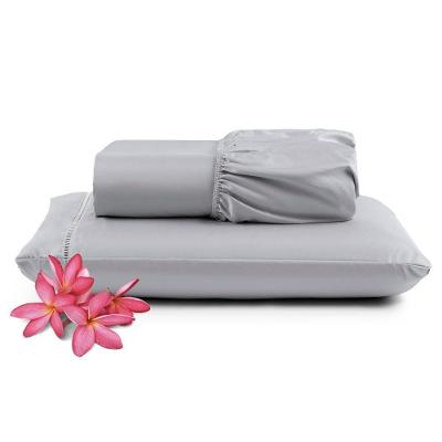 Jogo Cama Lençol Unique Solteiro 400 Fios Ponto Palito 2 Peças - Cinza