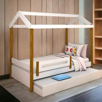 Cama Casa Elisa Branco/mel Solteiro C/ Aux.