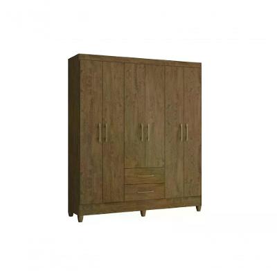 Guarda Roupa Casal 6 Portas E 2 Gavetas Panamá Castanho