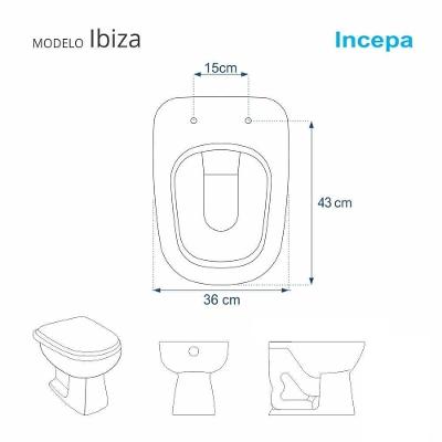 Tampa De Vaso Ibiza Branco Para Bacia Incepa