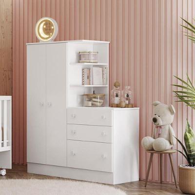 Guarda Roupa Com Comoda Doce Sonho 4070 Branco Branco