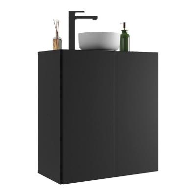 Gabinete Banheiro 2 Portas Suspenso 63cm Multimóveis Preto
