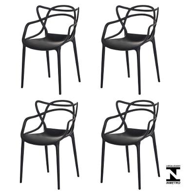 4 Cadeiras Allegra Preta