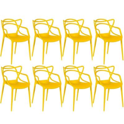 Kit 8 Cadeiras Allegra - Amarelo