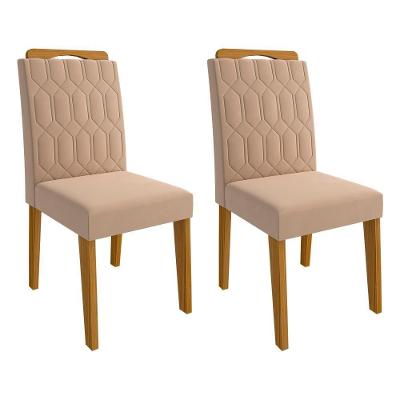Kit Sala Jantar Ágata 130X80 4 Cadeiras Paola Cimol Nature/Off White/Nude Nature/Offwhite/Nude