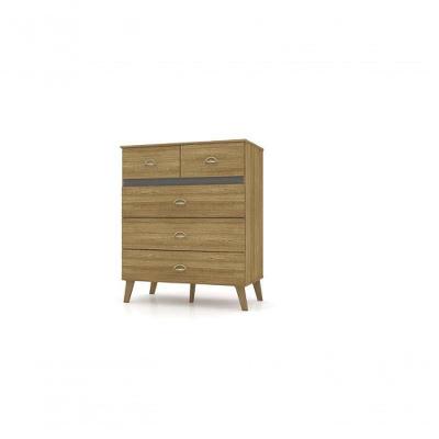 Comoda Retro Ibiza 3 Portas 2 Gavetas Nature - Vlr