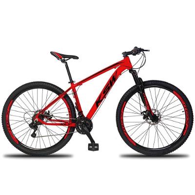 Bicicleta Aro 29 Ksw 24 Vel Shimano/Trava 19" Vermelho/Preto
