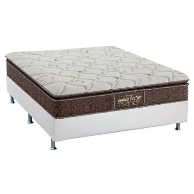 Cama Box Casal: Colchão Ortopédico Probel Guarda Costas Extra Firme + Base CRC Courano White(138x188)