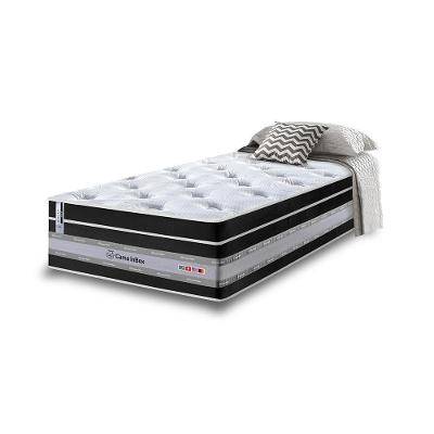 Colchão Solteiro De Molas Ensacadas Cama Inbox Select Euro Soft 88x188x32 Preto