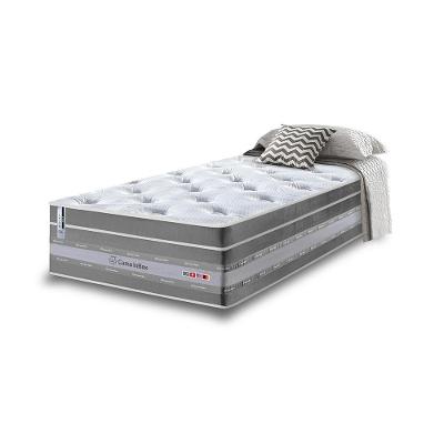 Colchão Solteiro De Molas Ensacadas Cama Inbox Select Euro Soft 88x188x32 Cinza