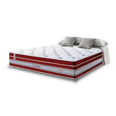 Colchão Queen De Molas Ensacadas Cama Inbox Select Euro Soft 158x198x32 Vermelho