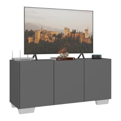 Rack Para Tv Até 32 Polegadas Com 3 Portas Multimóveis Mp1068 Grafite/branco Grafite/branco