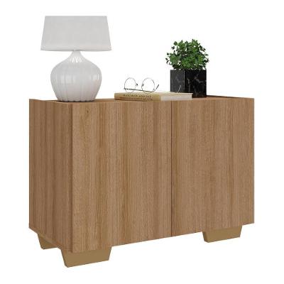 Mesa De Cabeceira Com Pés 2 Portas Multimóveis Mp4134 Rustic/natural Rustic/natural