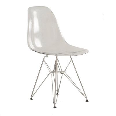 Cadeira Eames Eiffel Dkr Com Base De Metal Cromado Incolor Incolor