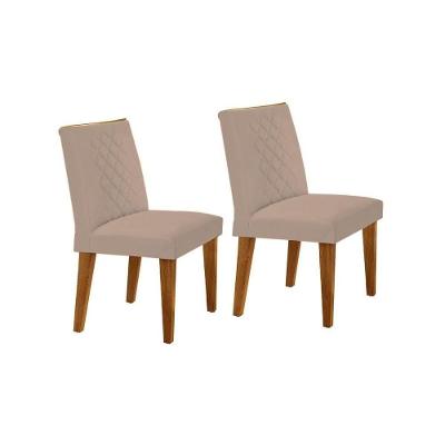 Cadeira Sala de Jantar Jade Kit 2 Un Imbuia/Veludo Pérola - Rufato