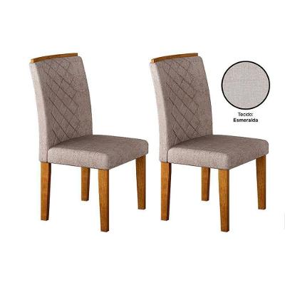 Cadeira Sala de Jantar Jade Kit 2 Un Imbuia/Bege - Rufato