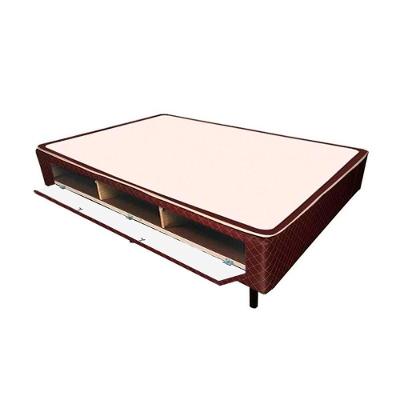 Cama Box Closet Casal  Poli Tecido Brown (138x188x27) - Castor