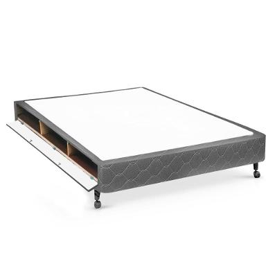 Cama Box Closet Casal  Poli Tecido Gray (138x188x27) - Castor