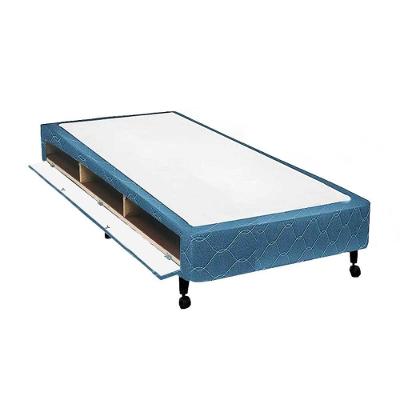 Cama Box Closet Solteiro  Poli Tecido Blue (78x188x27) - Castor
