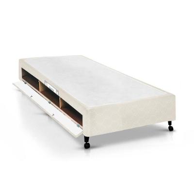 Cama Box Closet Solteiro  Poli Tecido Clean (78x188x27) - Castor