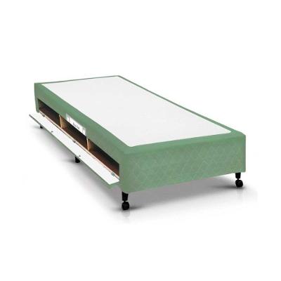 Cama Box Closet Solteiro  Poli Tecido Green (78x188x27) - Castor
