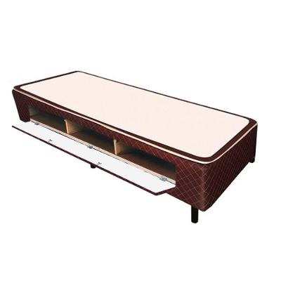 Cama Box Closet Solteiro  Poli Tecido Brown (78x188x27) - Castor