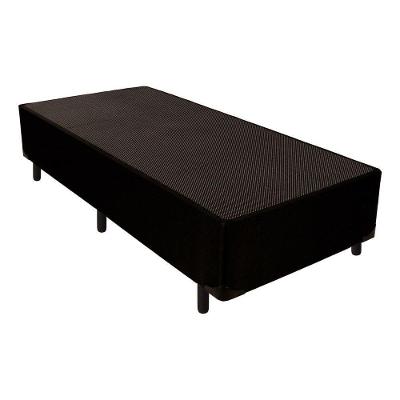 Cama Box Base Solteiro Universal Tecido Black (88x188x24) - Luckspuma