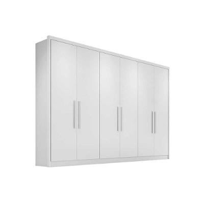 Guarda Roupa 6 Portas  e 8 Gavetas Robust Plus Branco - Novo Horizonte