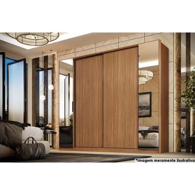 Guarda Roupa 4 Portas e 4 Gavetas c/ 2 Espelhos Laredo Amendola/Nude Prime TX - Demóbile