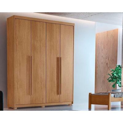 Guarda Roupa 4 Portas Hawaii e 2 Gavetas c/ Pés Naturale - Rufato