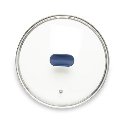 Tampa De Vidro Ichef Polishop - Shark Series - 24cm - Azul | Azul 24 Cm