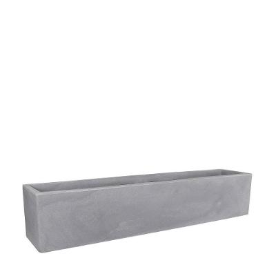 Jardineira Cubo 100 X 20 Cm Cor 19 - Antique Cimento