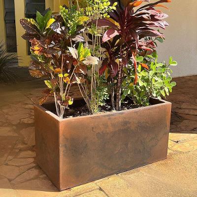 Jardineira Cubo 80 X 40 Cm Cor 09 - Antique Rusty