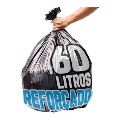 Saco De Lixo 60L 400 Un Preto Reforçado Preto