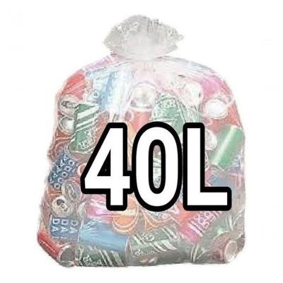 Sacos De Lixo 40L Transparente 100un Cinza-Claro