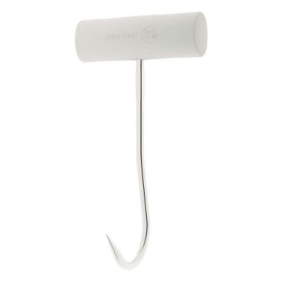 Gancho Central Profissional Master Em Aço Inox Com Cabo Em Polipropileno Branco