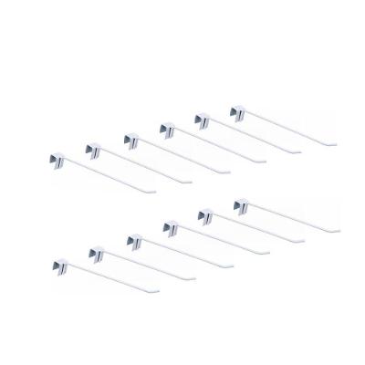 Kit - 12 Ganchos Simples Branco - Sa Gondolas