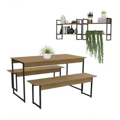 Conjunto Para Area Gourmet 03 Pecas Industrial Crome 24 Freijo Preto Kappesberg Freijo Preto