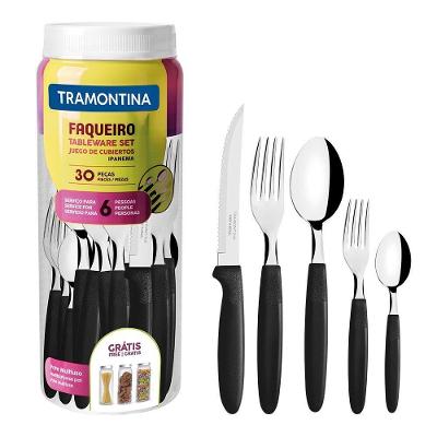 Faqueiro Inox Tramontina Ipanema 30 Peças Preto