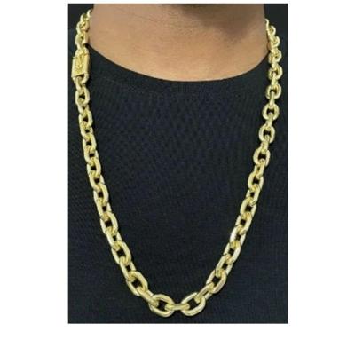 Cordão De Quina 12mm Cadeado De Moeda Antiga Joias Maciças