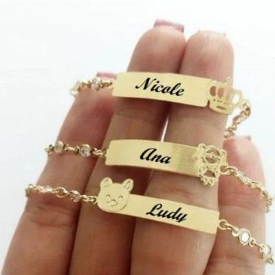 Pulseira Chapinha Infantil Elos Ponto De Luz Opções Banho De Ouro
