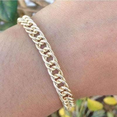Pulseira Feminina Elos Banho De Ouro