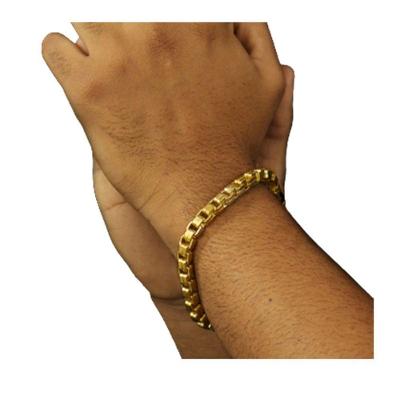 Pulseira Cubinho Elo Duplo Moeda Antiga Pusseira Cubu