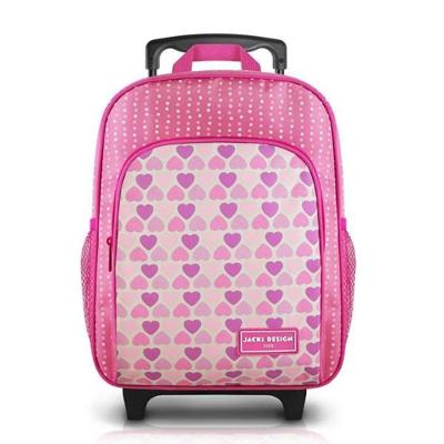 Mochila Com Rodinhas Tamanho Pequeno Sapeka Jacki Design Rosa - Flor