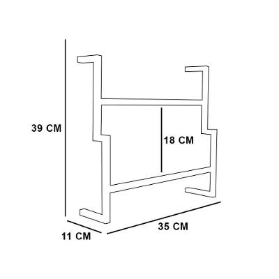 Porta Toalha De Rosto Industrial Metálico 35cm Preto