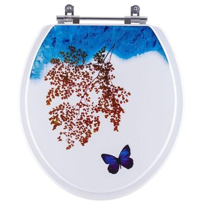 Assento Sanitário Decorado Borboleta Eco Para Vaso Celite